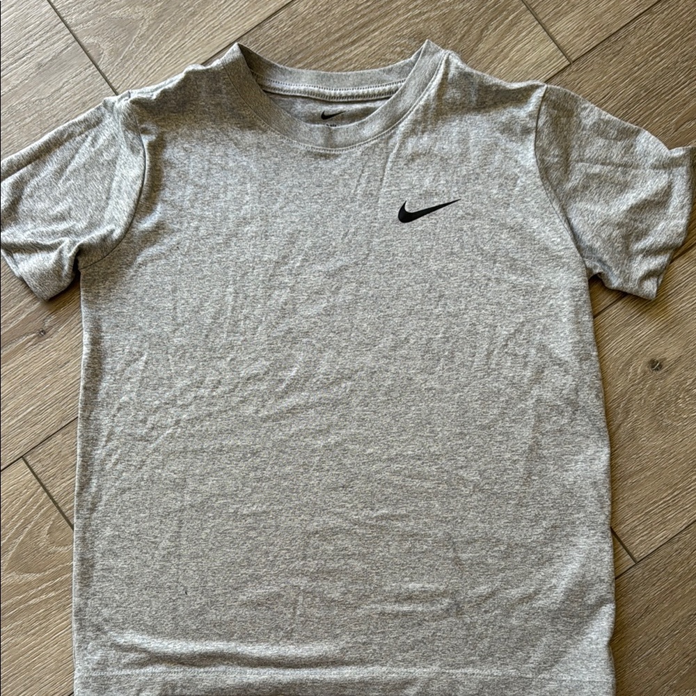 Boys Nike Gray Dri-Fit Tee
